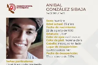 Imagen Él es Anibal, tiene 33 años y desapareció al sur de Veracruz 
