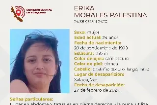 Imagen Piden ayuda para encontrar a joven mujer desaparecida en Xalapa, Veracruz 