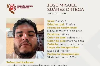 Imagen Piden ayuda para encontrar a hombre desaparecido en Boca del Río 