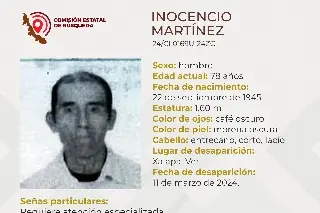 Imagen Hombre de la tercera edad desaparece en Xalapa, Veracruz 
