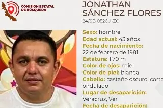 Imagen Desaparece hombre de 43 años en Veracruz; aquí sus características