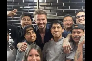 Imagen Viral, David Beckham en restaurante de Monterrey (+Video)