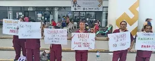 Imagen Trabajadores de limpieza del hospital regional de Poza Rica vuelven a protestar