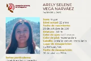 Imagen Joven mujer desaparece en zona centro del estado de Veracruz