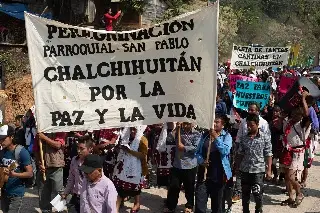 Imagen Indígenas protestan para pedir un alto al narcotráfico en Chiapas