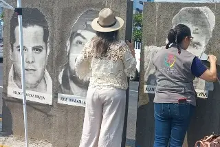 Imagen Con mural exigen justicia por 125 desaparecidos en Veracruz 