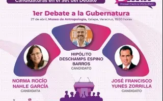 Imagen Este sábado es el debate de candidatos a gobernador de Veracruz 
