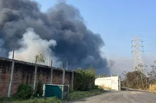 Imagen Fuerzas de tarea atienden incendio de pantano en las afueras de refinería Minatitlán: PC