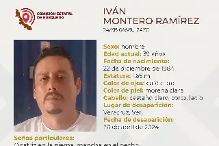 Imagen Él es Iván, tiene 39 años y desapareció en el puerto de Veracruz 
