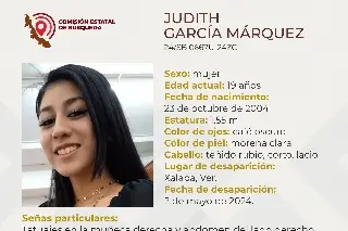 Imagen Ella es Judith, tiene 19 años y desapareció en Xalapa, Veracruz 