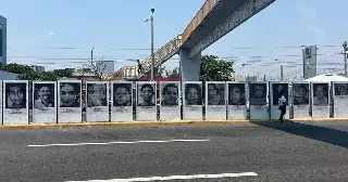 Imagen Con mural de 100 rostros de desaparecidos en Veracruz, honran a sus familiares y exigen justicia 