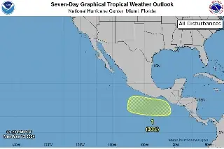 Imagen Vigilan posible desarrollo de disturbio tropical al sur de México