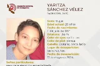 Imagen Joven mujer desaparece en la ciudad de Veracruz; aquí sus características 