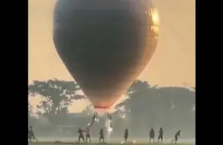 Imagen Deja 4 lesionados explosión de globo aerostático causada por jóvenes (+Video)