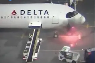 Imagen Cable eléctrico defectuoso provoca incendio en avión de Delta Air Lines (+Video)