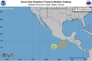 Imagen Vigilan 2 zonas de baja presión frente a costas de Guerrero; una evolucionaría a depresión tropical