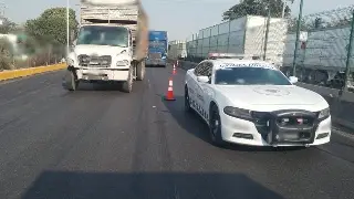 Imagen Se registra accidente en autopista de Veracruz; hay cierre parcial de circulación 