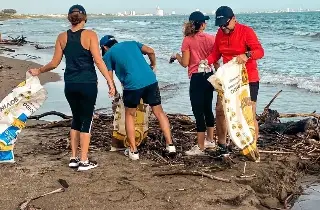 Imagen Hacen limpieza de playas en Veracruz; han hallado hasta un refri