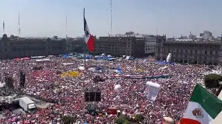Imagen Presume ‘Marea Rosa’ un millón de asistentes al Zócalo; CDMX calcula 95 mil
