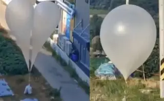 Imagen Norcorea vuelve a enviar globos con basura y excremento a Corea del Sur 