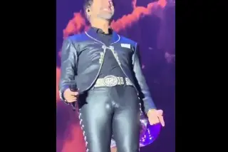 Imagen Es tendencia Alejandro Fernández y su pantalón de cuero entallado (+Video)