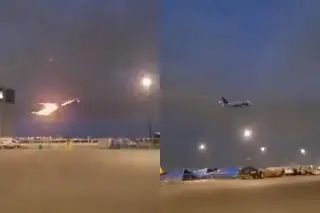 Avión aterriza de emergencia tras llamas en motor durante vuelo en Canadá (+Video)