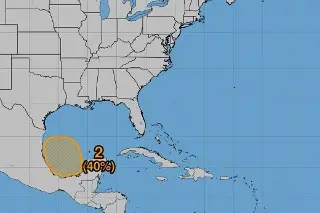 Imagen En desarrollo probable depresión tropical en el Golfo de México; generaría fuertes lluvias