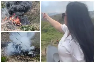 Imagen Heroína veracruzana: Cae auto al vacío y se incendia, salva a 3 jóvenes de morir quemados (+ video)
