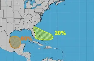 Disturbio tropical en el Golfo de México eleva su probabilidad de evolucionar a ciclón