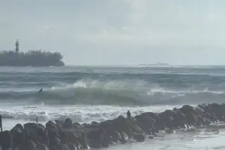 Imagen Surfistas aprovechan olas en playas de Boca del Río (+video)