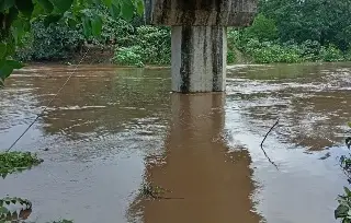 Río Jamapa cerca de desbordarse.