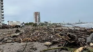 Imagen Continúa limpieza de Playa Santa Ana por palizada