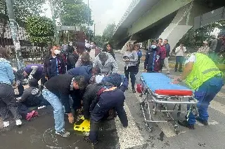 Imagen Atropellan a 6 trabajadores durante protesta en Azcapotzalco 