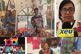 Exposición de artesanías, bailes y marimba durante Carnaval de Veracruz