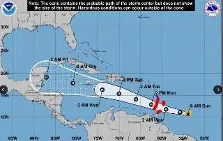 Imagen Beryl se convierte en huracán categoría 3; prevén que toque tierra con categoría 4.