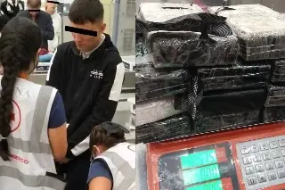 Imagen Detienen a pasajero de Suecia con 30 kg de metanfetamina en aeropuerto