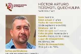 Imagen Desaparece hombre en Río Blanco, Veracruz; aquí sus características 