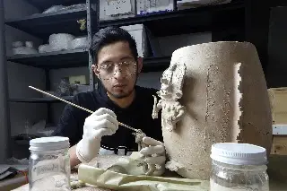Imagen Restauran mil piezas prehispánicas 'salvadas' del paso del Tren Maya