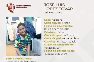 Imagen Localizan José Luis López, menor reportado como desaparecido en Veracruz