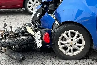 Imagen Accidente de auto contra un motociclista 