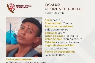 Imagen Él es Osmar, tiene 29 años de edad y desapareció al sur de Veracruz 