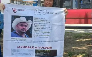 Imagen Pide apoyo para localizar a su esposo desaparecido en zona centro del estado de Veracruz