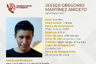 Imagen Menor de edad desaparece en Córdoba, Veracruz; aquí sus características 