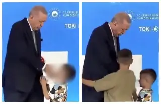 Imagen Presidente de Turquía da cachetada a niño porque no le besó la mano (+Video)