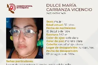 Imagen Joven mujer desaparece al norte de Veracruz; aquí sus características 