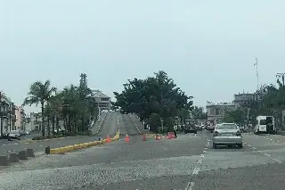 Imagen Cierran puente Morelos de Veracruz tras incendio de camión 