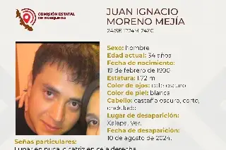 Imagen Él es Juan Ignacio, tiene 34 años y desapareció en Xalapa, Veracruz 