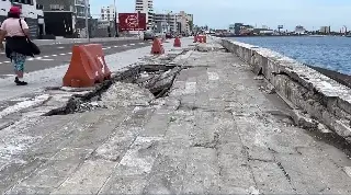 Imagen Se acercan los nortes; hace 5 años se empezó a formar el socavón en Boca del Río