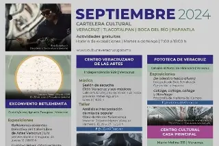 Imagen Checa las actividades de septiembre en la red de recintos culturales de Veracruz-Boca del Río