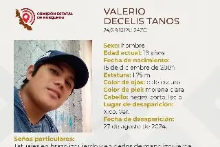 Imagen Él es Valerio, tiene 19 años y desapareció en zona centro del estado de Veracruz 